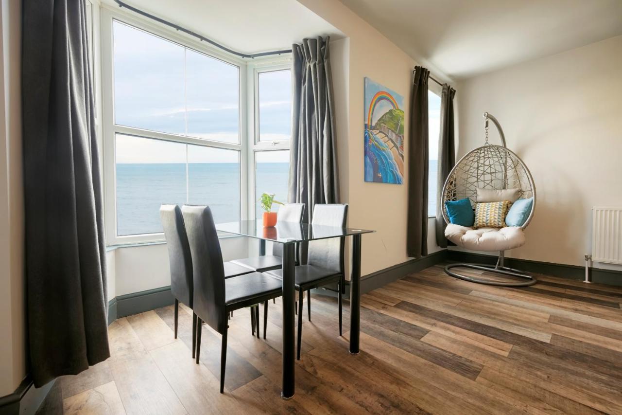 Seafront Apartment With Balcony, Parking And Sea Views 애버리스트위스 외부 사진